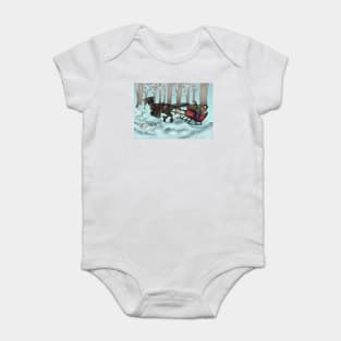 Raptor Sleigh Ride Baby Bodysuit